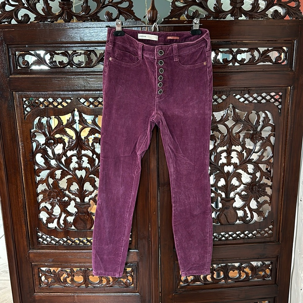 Anthropologie Pilcro Size 27 High-Rise Skinny Corduroy Pants